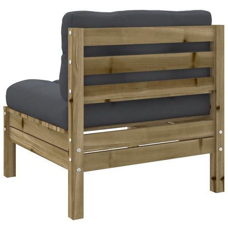 7 Piece Garden Sofa Set With Cushions Impregnated Wood Pine