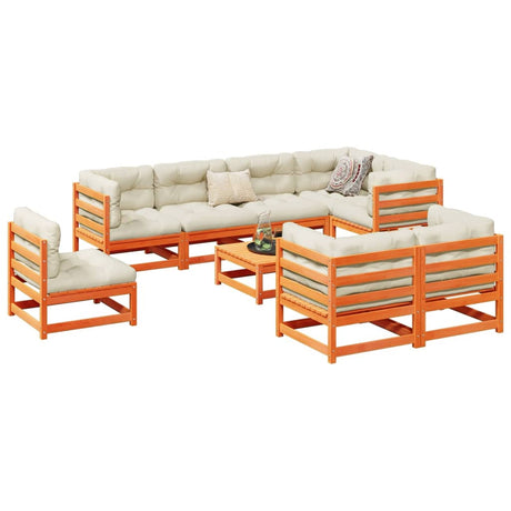 9 Piece Garden Sofa Set Impregnated Wood Pine