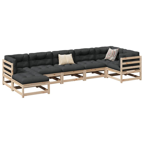 7 Piece Garden Sofa Set Impregnated Wood Pine