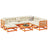 8 Piece Garden Sofa Set Solid Wood Pine