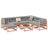 8 Piece Garden Sofa Set Solid Wood Pine