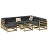 8 Piece Garden Sofa Set Solid Wood Pine