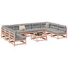 10 Piece Garden Sofa Set Solid Wood Douglas Fir