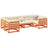 6 Piece Garden Sofa Set With Cushions Impregnated Wood Pine