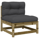 6 Piece Garden Sofa Set With Cushions Impregnated Wood Pine