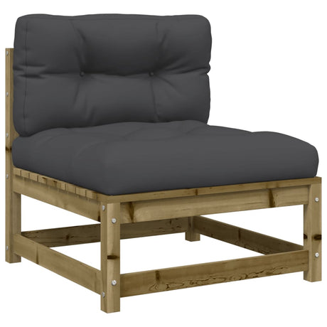 6 Piece Garden Sofa Set With Cushions Impregnated Wood Pine
