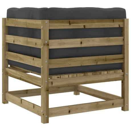 6 Piece Garden Sofa Set With Cushions Impregnated Wood Pine