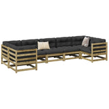 7 Piece Garden Sofa Set Solid Wood Pine