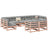 9 Piece Garden Sofa Set Impregnated Wood Pine