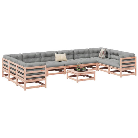 11 Piece Garden Sofa Set Solid Wood Pine