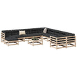12 Piece Garden Sofa Set Solid Wood Pine
