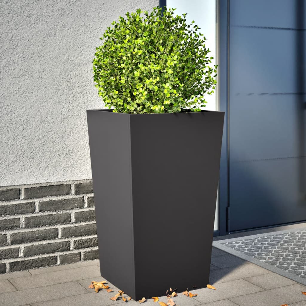 Garden Planters Anthracite 2 Pcs Steel