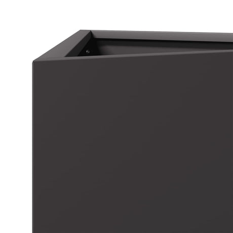 Garden Planter Black Triangular Steel