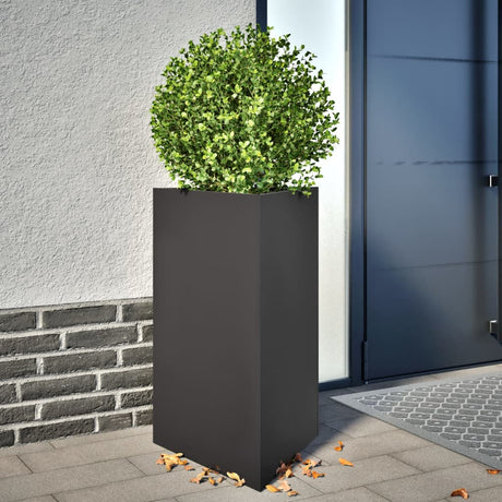 Garden Planter Black Triangular Steel