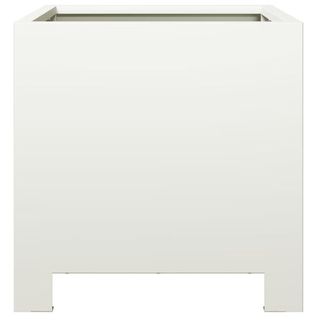 Garden Planters 2 Pcs White Steel