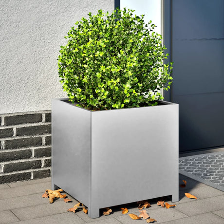 Garden Planters 2 Pcs White Steel