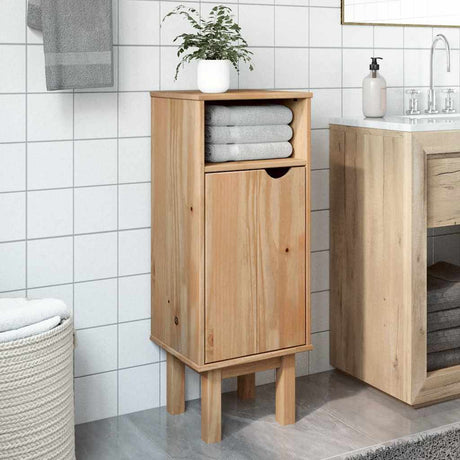 Bathroom Cabinet Otta 35X30X90 Cm Solid Wood Pine
