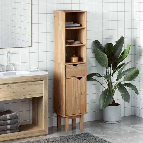 Bathroom Cabinet Otta 35X30X159 Cm Solid Wood Pine