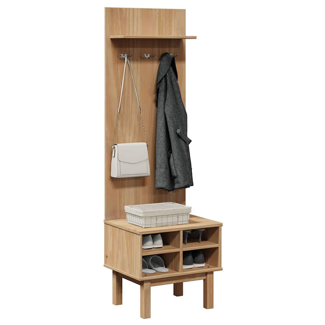 Hall Unit Otta 50X40X160 Cm Solid Wood Pine