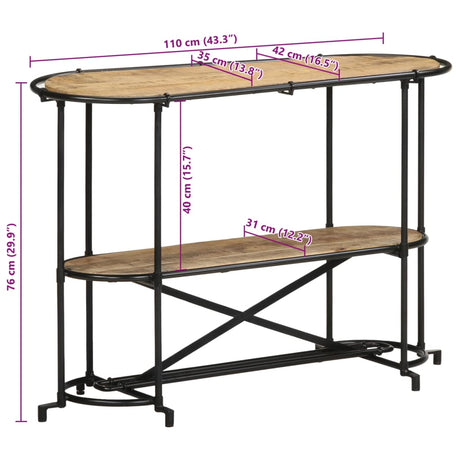 Console Table 110X42X76 Cm Solid Wood Rough Mango