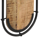 Wall-Mounted Coat Racks With 4 Hooks 2 Pcs Solid Wood Rough Mango
