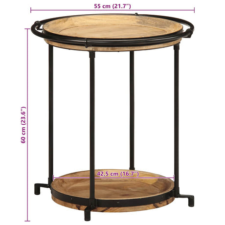 Side Table Ø55X60 Cm Solid Wood Mango