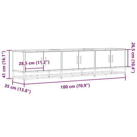Tv Cabinet 180X35X41 Cm Engineered Wood