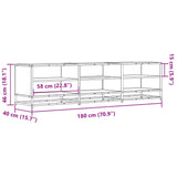 Tv Cabinet 180X40X46 Cm Engineered Wood