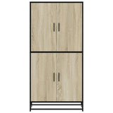 Highboard 68X35X139 Cm Engineered Wood