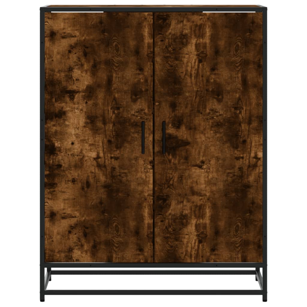 Shoe Cabinet 75X38X97.5 Cm Engineered Wood And Metal