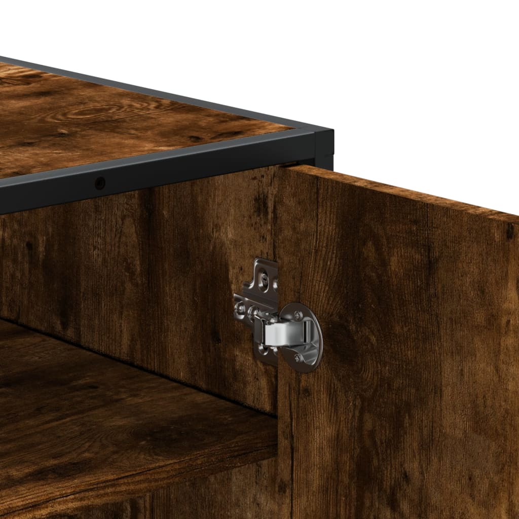 Shoe Cabinet 75X38X97.5 Cm Engineered Wood And Metal