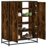 Shoe Cabinet 75X38X97.5 Cm Engineered Wood And Metal