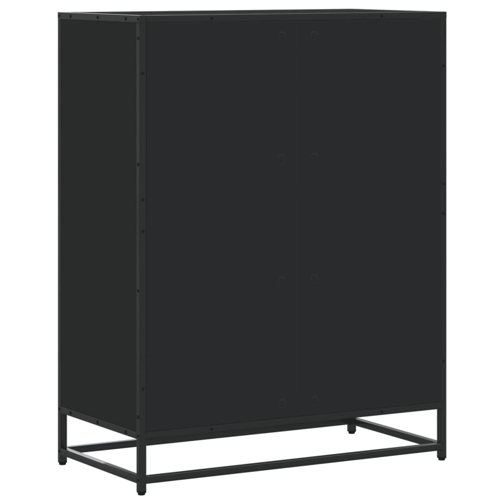 Shoe Cabinet 75X38X97.5 Cm Engineered Wood And Metal