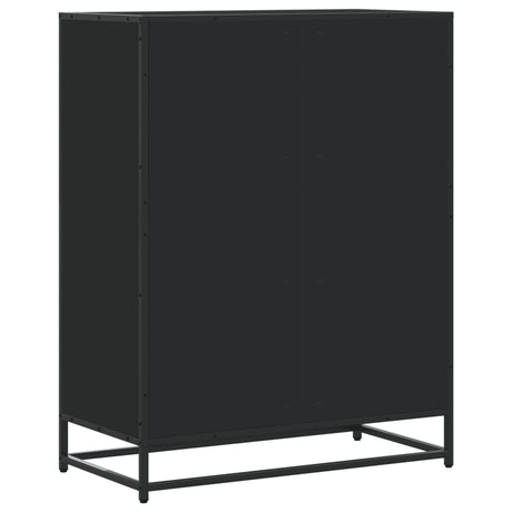 Shoe Cabinet 75X38X97.5 Cm Engineered Wood And Metal
