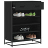 Shoe Cabinet 75X38X97.5 Cm Engineered Wood And Metal