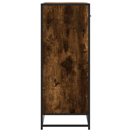 Shoe Cabinet 75X38X97.5 Cm Engineered Wood And Metal