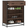 Shoe Cabinet 75X38X97.5 Cm Engineered Wood And Metal