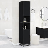 Bathroom Cabinet 35X37.5X188.5 Cm Engineered Wood And Metal