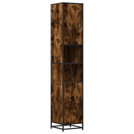 Bathroom Cabinet 35X37.5X188.5 Cm Engineered Wood And Metal