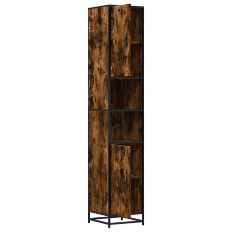 Bathroom Cabinet 35X37.5X188.5 Cm Engineered Wood And Metal