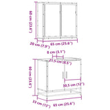 2 Piece Bathroom Furniture Set Engineered Wood