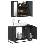 2 Piece Bathroom Furniture Set Engineered Wood