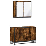 2 Piece Bathroom Furniture Set Engineered Wood