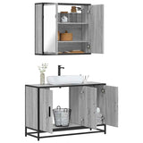 2 Piece Bathroom Furniture Set Engineered Wood