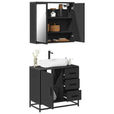 2 Piece Bathroom Furniture Set Engineered Wood
