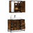 2 Piece Bathroom Furniture Set Engineered Wood