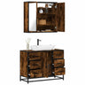2 Piece Bathroom Furniture Set Engineered Wood
