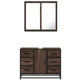 2 Piece Bathroom Furniture Set Engineered Wood