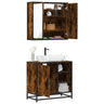 2 Piece Bathroom Furniture Set Engineered Wood