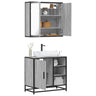 2 Piece Bathroom Furniture Set Engineered Wood